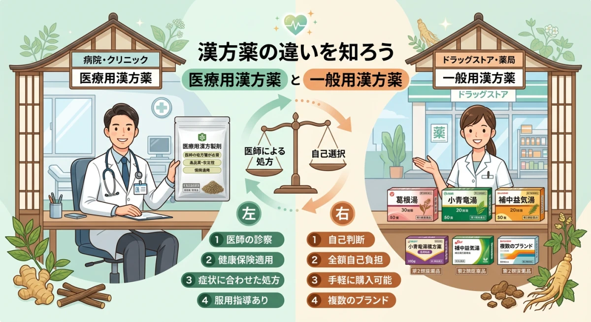 補中益気湯の市販薬と処方薬の違い