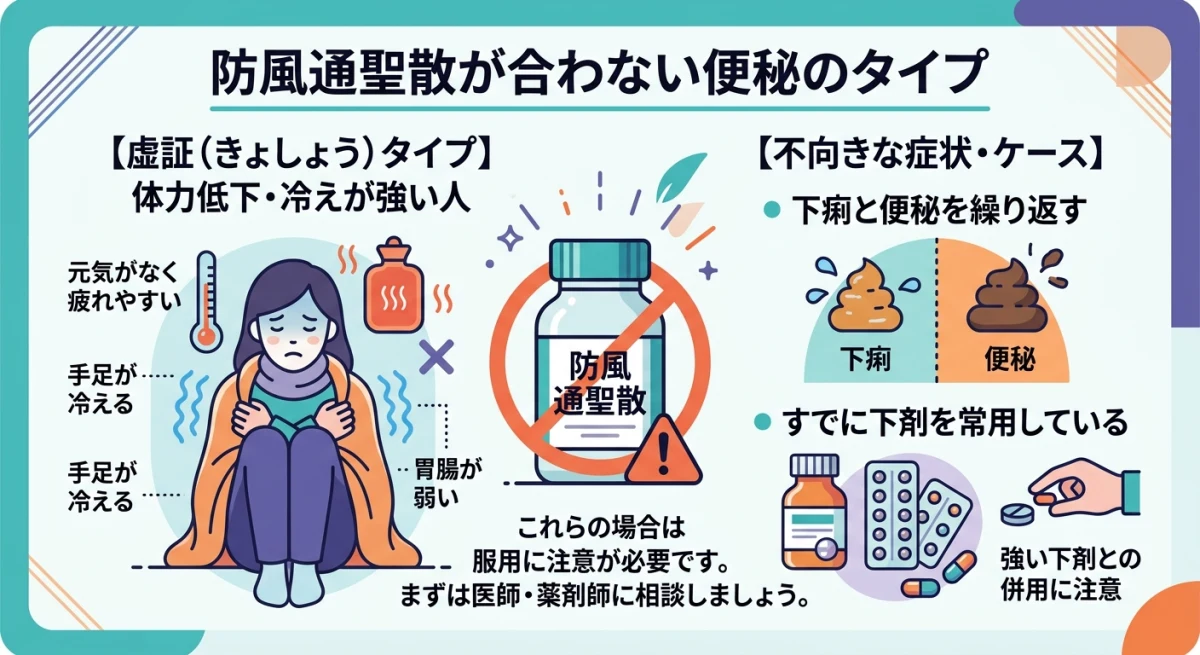 防風通聖散を避けるべき体質の注意点