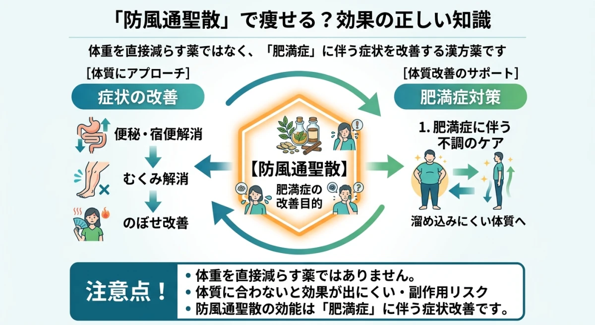 防風通聖散が便秘やむくみを改善