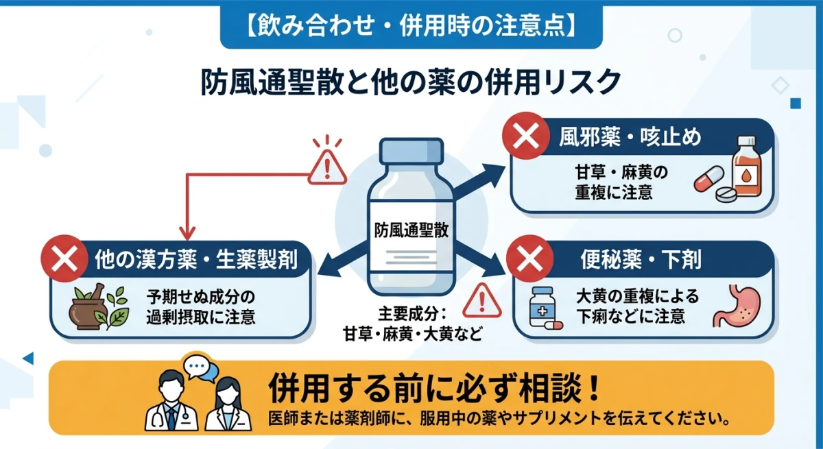 防風通聖散と併用注意の薬がある