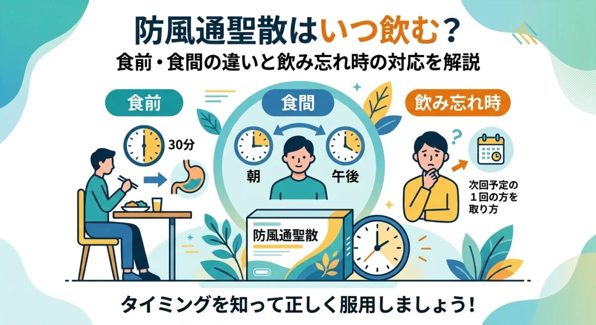 防風通聖散の正しい服用タイミング