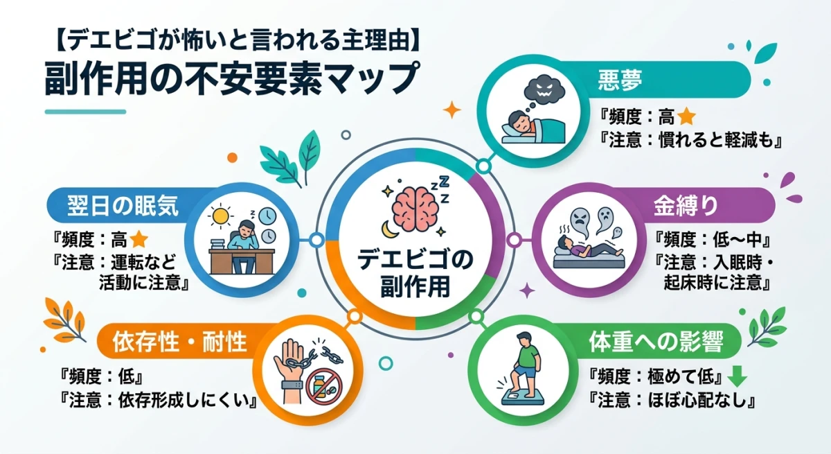 デエビゴの副作用に関する主な懸念点