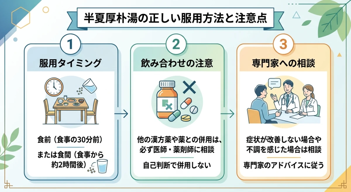 半夏厚朴湯を安全に服用するための3つのステップ