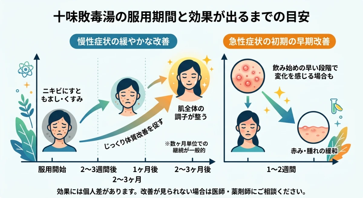 十味敗毒湯の効果が出るまでの期間