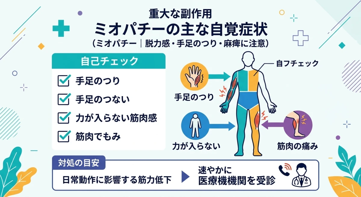 ミオパチーの主な症状