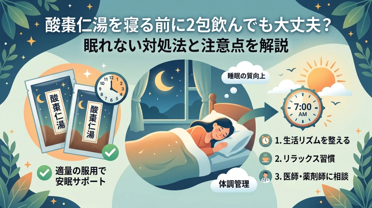 酸棗仁湯を練る前に2包飲んでも大丈夫なのか