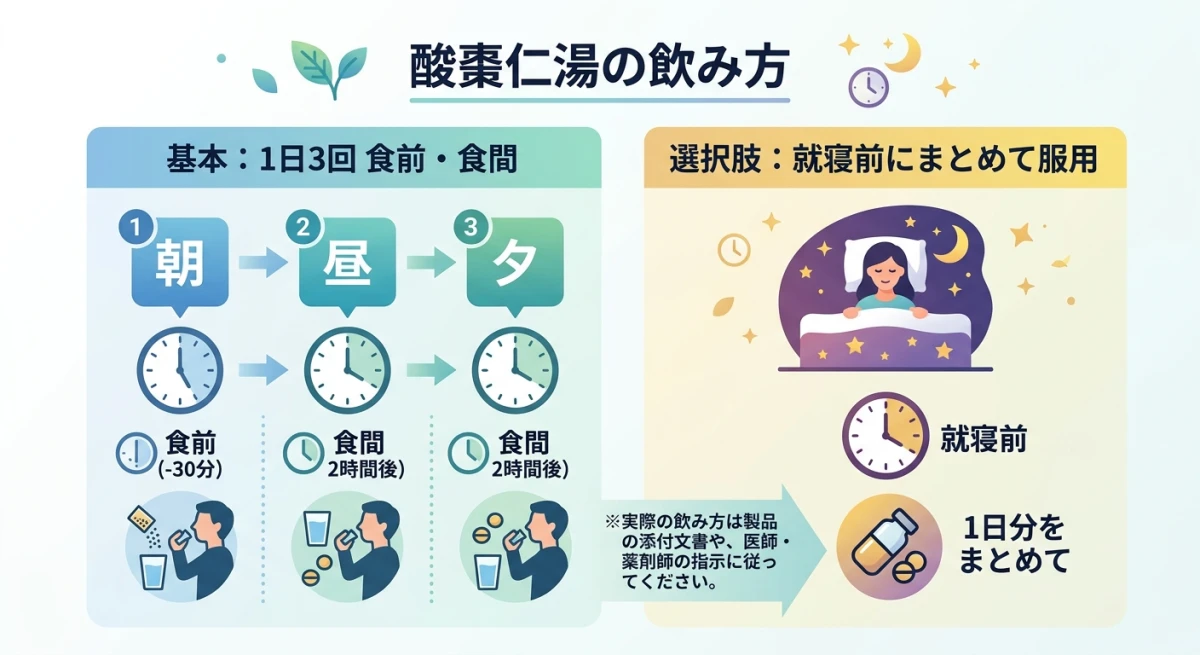 酸棗仁湯の基本的な飲み方