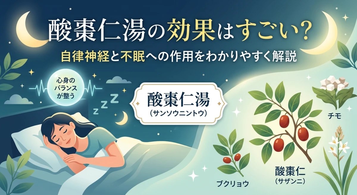 心と体を整え、穏やかな眠りへと導く酸棗仁湯
