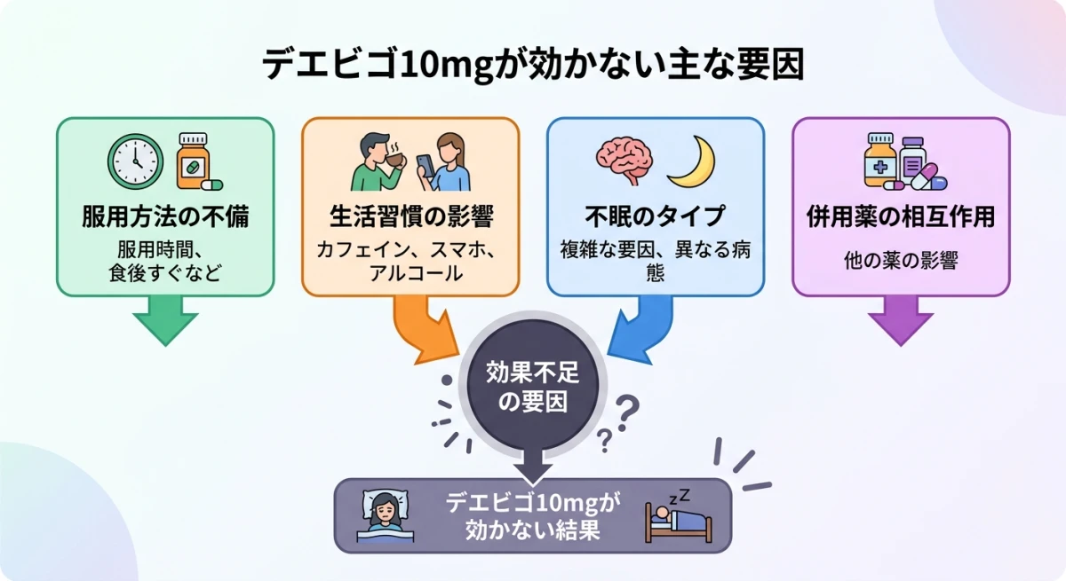 デエビゴが効かない原因4つ