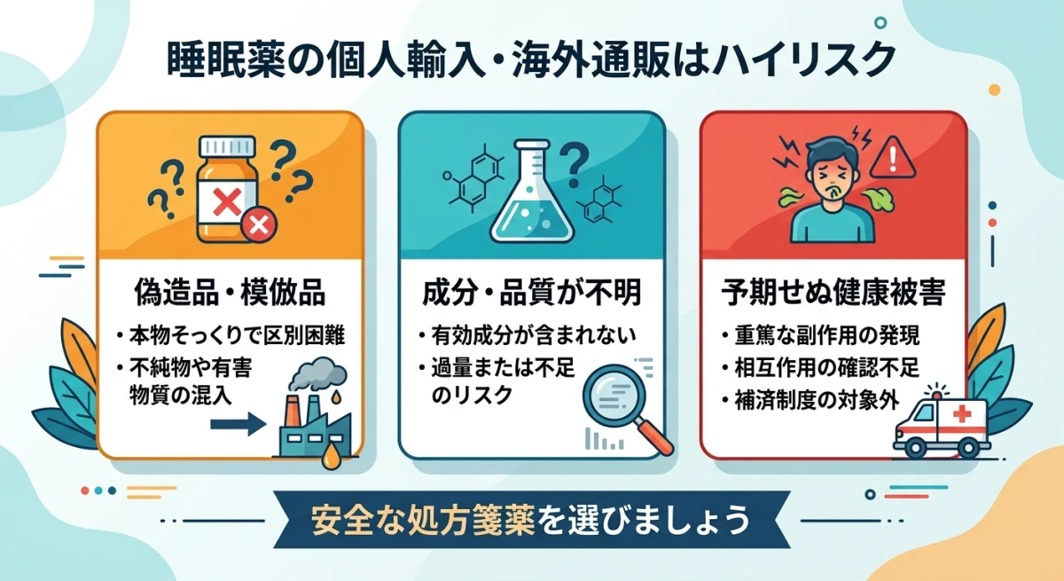 個人輸入による医薬品の健康被害や偽造品のリスク