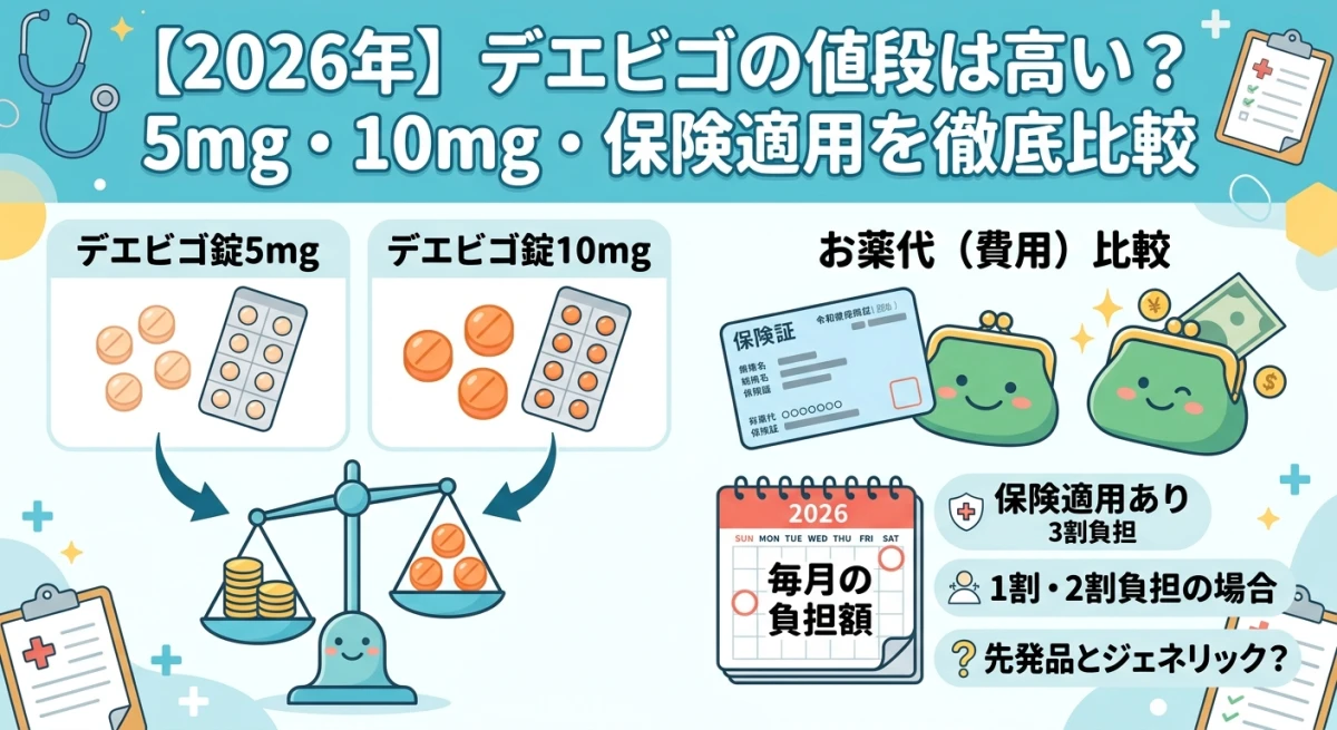 デエビゴの費用や保険適用の仕組み