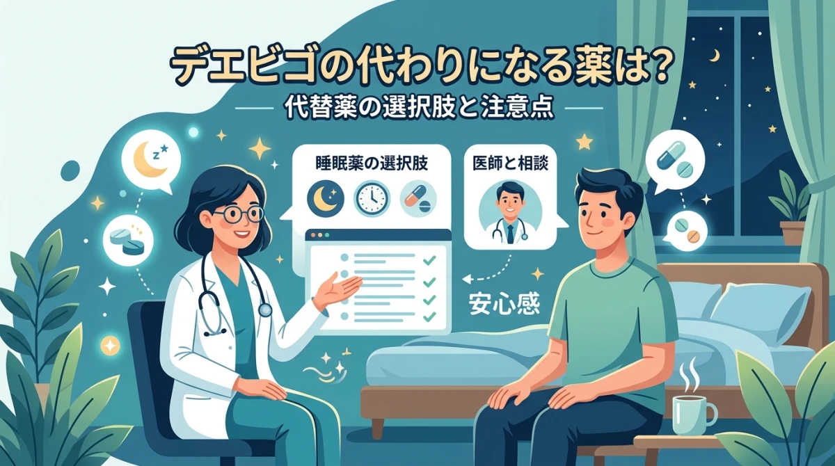 医師と相談して睡眠薬の選択肢を検討する様子