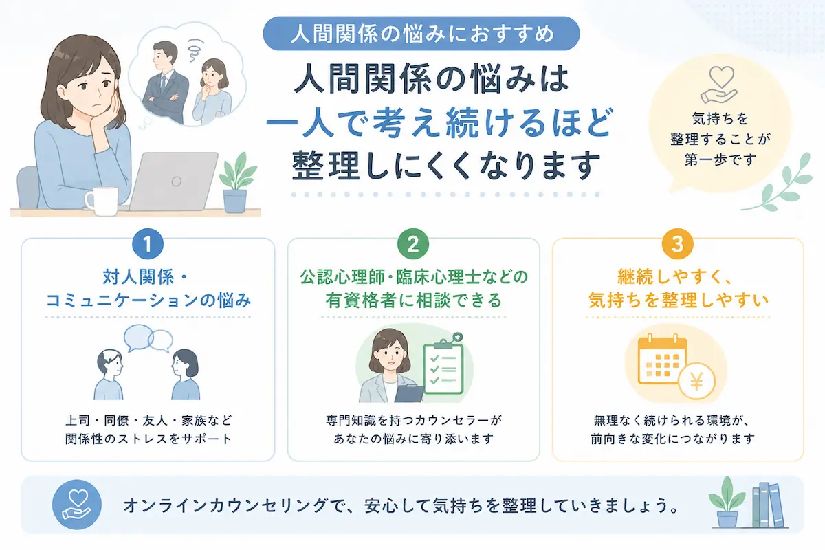 人間関係の悩みにおすすめ