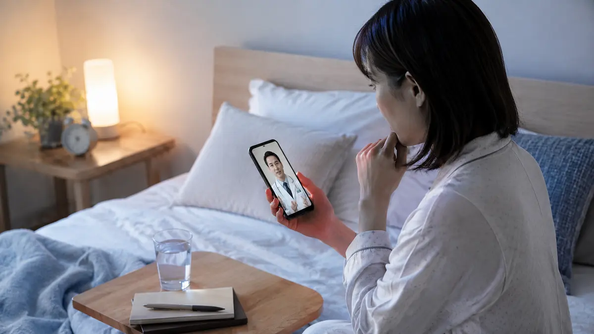 睡眠薬 オンライン診療 悩む様子